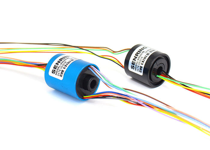 5 밀리미터는 각각 와이어를 위한 구멍 치수 소형 관통 홀 정확성 슬립 링 2-12circuits 신호는 2A입니다