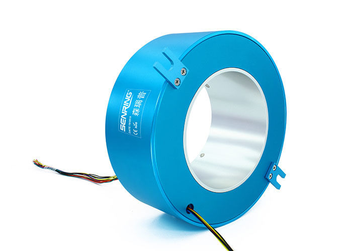 요업 기계류를 위한 OEM 150RPM 큰 전기적 관통 홀 슬립 링 4 와이어