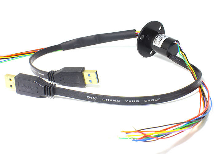 이서넷 통신을 위한 구멍 USB 슬립 링 전기적 컬렉터 링을 통한 150RPM