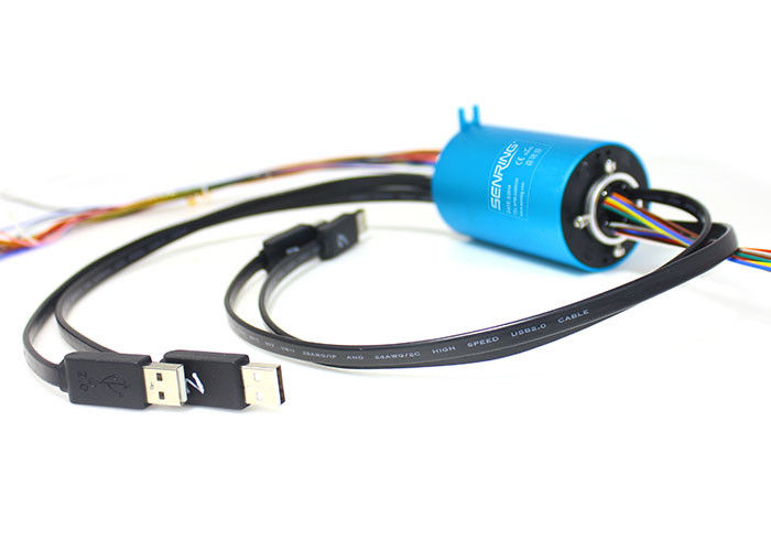 ODM USB2.0 신호 진공 저전압 슬립 링 1~24 회로