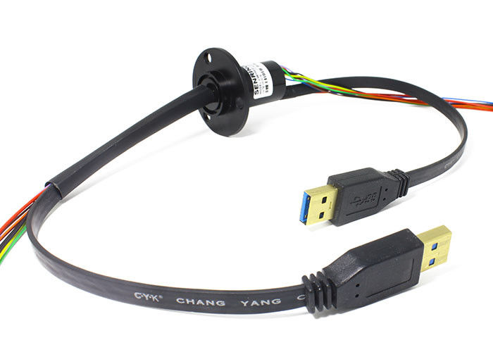 이서넷 통신을 위한 구멍 USB 슬립 링 전기적 컬렉터 링을 통한 150RPM